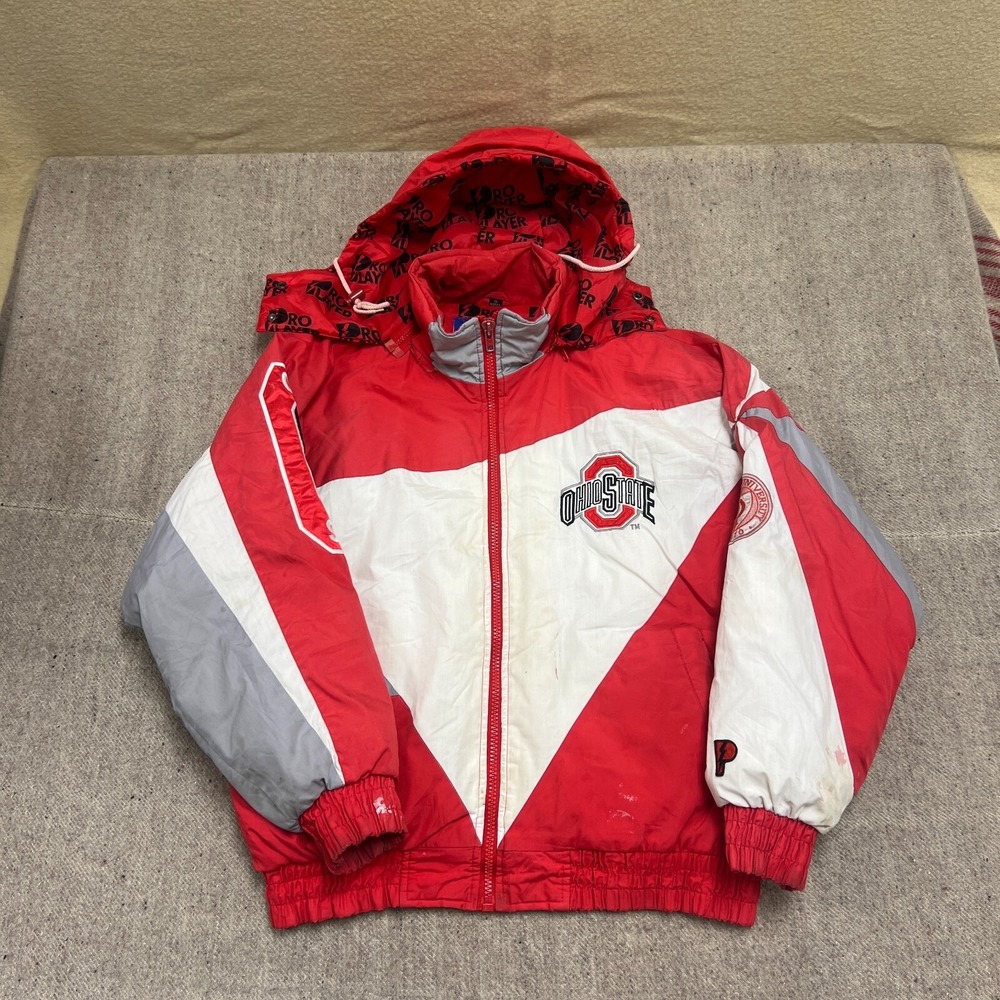 Vintage Ohio State Jacket Mens Large Red 1990s Pro Player